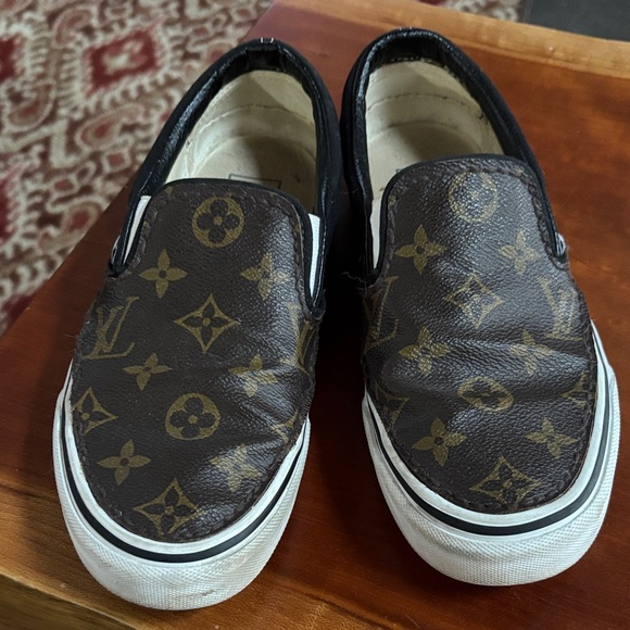 Louis Vuitton Brown Monogram Slip-Ons Vans - Picture 1 of 8